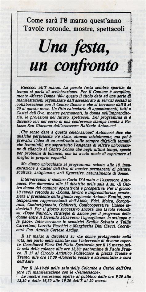 Archivio Delle Memorie Delle Donne Di Napoli Articoli Estratti Dalla