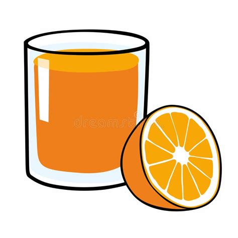 Un Vaso De Zumo De Naranja Dibujo Vectorial Ilustraci N Del Vector