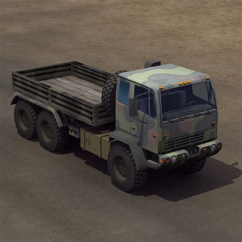 3d M1083 Army Truck Mtv Model