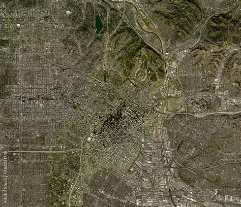 High Resolution Satellite Image Of Los Angeles Usa Isolated Imagery