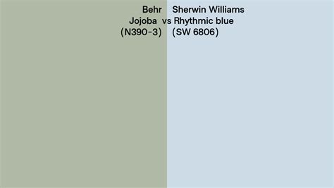 Behr Jojoba N Vs Sherwin Williams Rhythmic Blue Sw Side