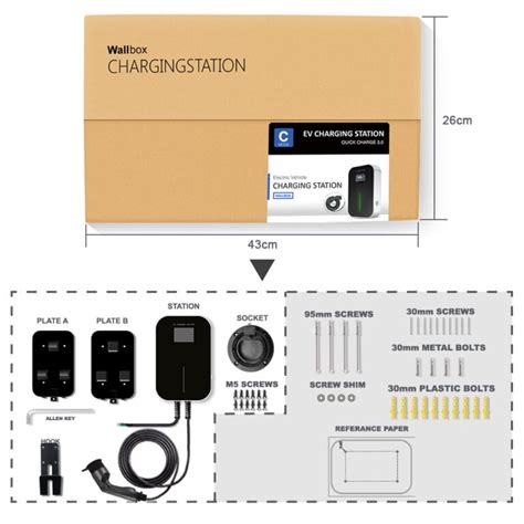 WallBox BS20 BC 22kW 32A 3 Phase With TYPE 2 CABLE EV Car Charger