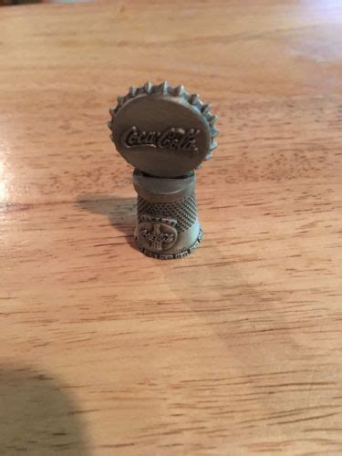 Pewter Coca Cola Thimble With Bottle Cap Antique Price Guide