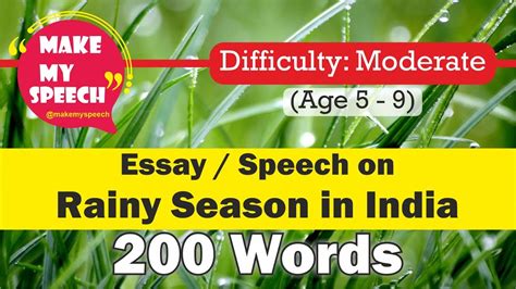 10 Lines Essay On Rainy Season In English Age 8 12 A Rainy Day