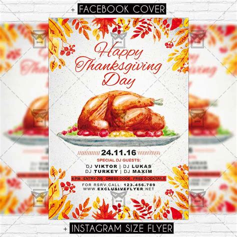 Thanksgiving Day Premium Flyer Template Exclsiveflyer Free And