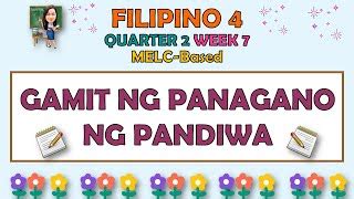 Filipino 4 Quarter 2 Week 8 Wastong Gamit Ng Pandiwa Pang Abay At Pang