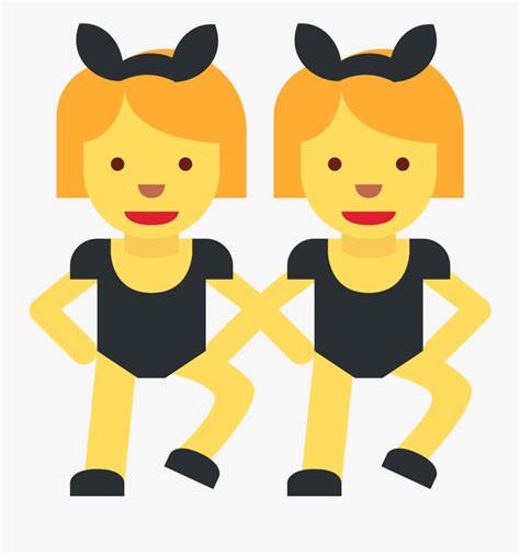 Hd Woman With Bunny Dancing Girl Emoji Vector Free Transparent