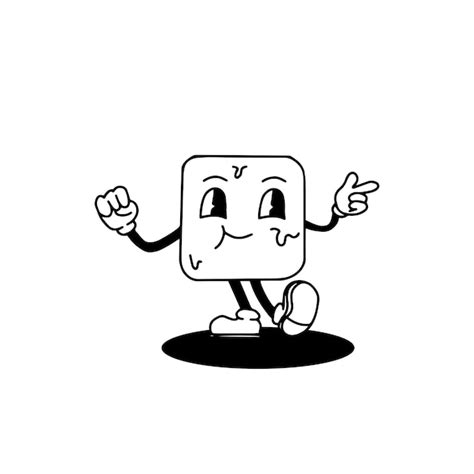 Premium Vector Retro Ice Character Design Vector Sign