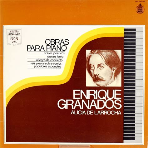 Vinyle Rare D Enrique Granados Et Alicia De Larrocha Obras Para Piano