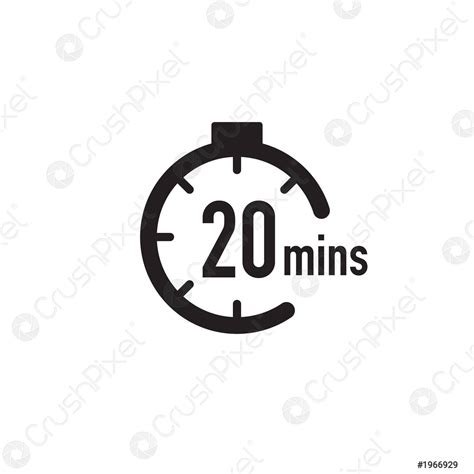 20 Minuten Timer, Stoppuhr oder Countdown-Symbol Zeitmessung ...