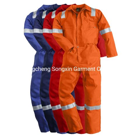 100 Cotton Reflective Fire Resistant Coverall Nomex Coverall Flame