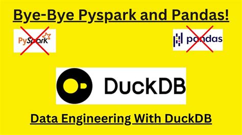 Data Engineering With Duckdb Tutorial Pyspark Sql Postgres