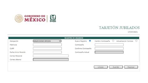 Registro Para Tarjeton Imss Para Jubilados APRENDE Como Registrarte