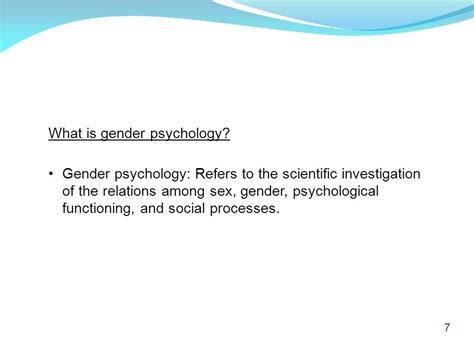 1 Psychology 320 Psychology Of Gender And Sex Differences Lecture Ppt