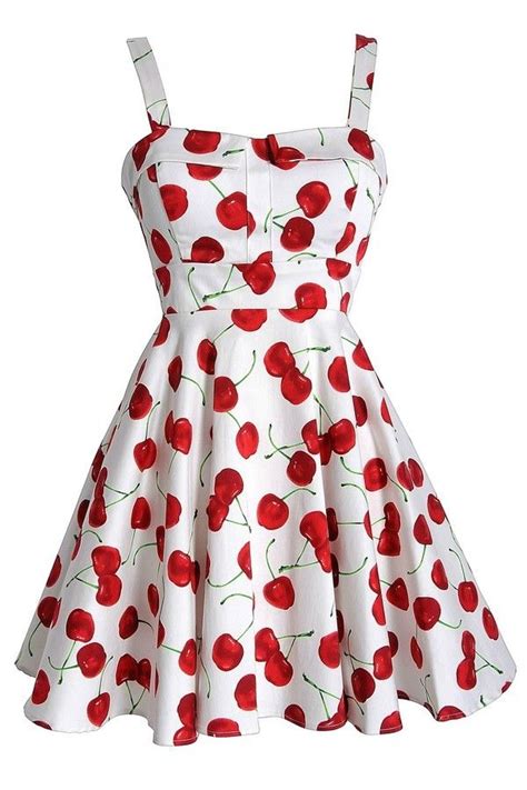 Cheerful Cherry Ivory Printed Fit and Flare Dress | Fit and flare dress ...