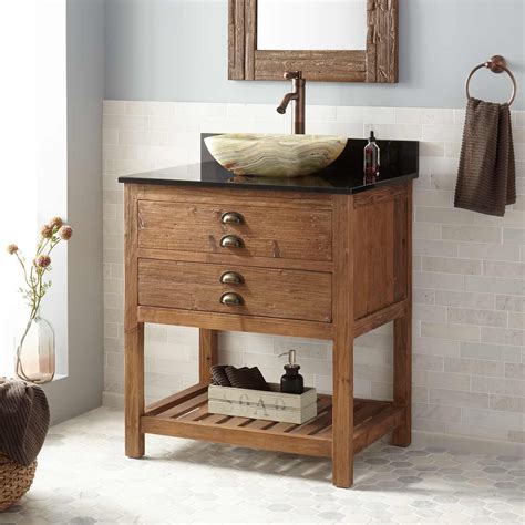 30 Benoist Reclaimed Wood Console Vessel Sink Vanity Pine 30 Inch Bathroom Vanity Vessel