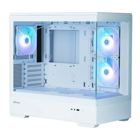 Zalman P White Argb Micro Atx Support Mini Tower Case Shopee Thailand