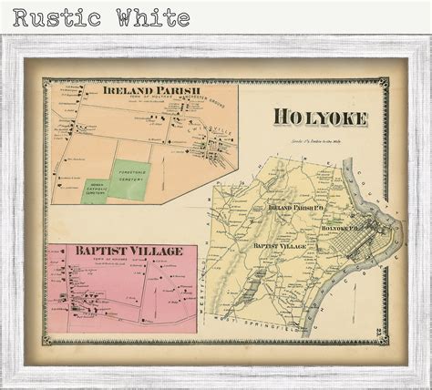 Town Of Holyoke Massachusetts 1870 Map