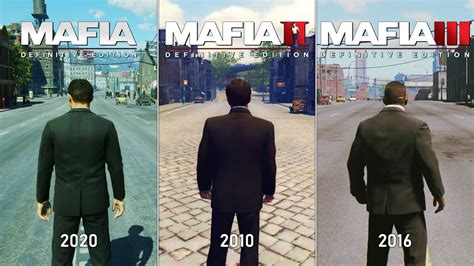 Mafia Definitive Edition Vs Mafia 2 Vs Mafia 3 Graphics Physics And Details Comparison Youtube