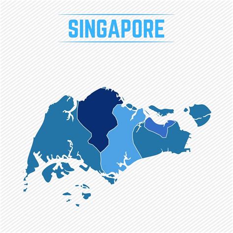 Singapore Detailed Map With Regions 2323395 Vector Art At Vecteezy