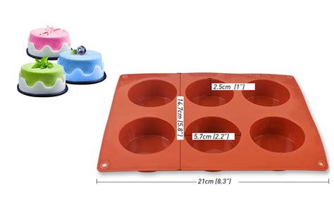 Amazon Newk Cylinder Silicone Mold 3 Packs 6 Cavity 2 Round