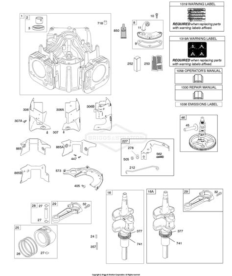 Briggs And Stratton 407777 0001 B1 Parts Diagram For Cylinder