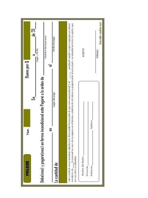 Pagaré Para Imprimir En Word1 Pdf