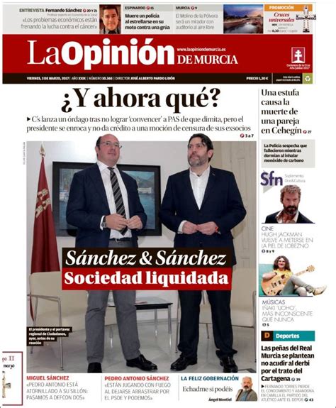 Periódico La Opinión De Murcia España Periódicos De España Edición