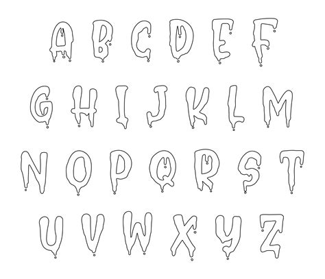 Printable Halloween Letter Stencils