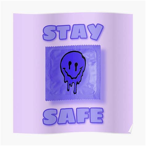 Stay Safe Purple Poster For Sale By Shadowlovr Redbubble