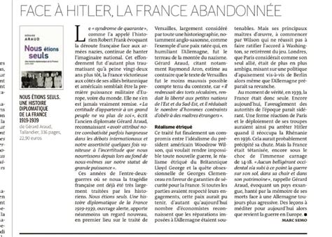 G Rard Araud On Twitter La Recension De Mon Livre Nous Tions Seuls