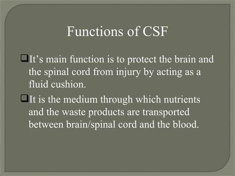 Csf analysis presentation | PPT