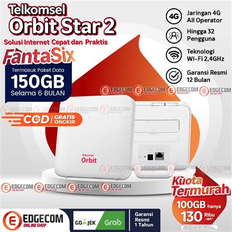 Jual Telkomsel Orbit Star 2 Modem Wifi 4G HighSpeed Free 150GB Data