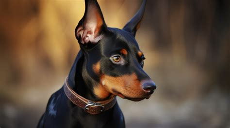 Doberman Black And Brown Dog Looks At The Camera Backgrounds | PSD Free ...