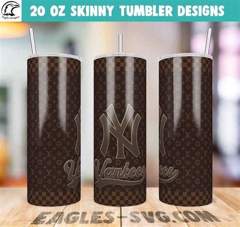 New York Yankees Louis Vuitton Tumbler Wrap Png Design New York