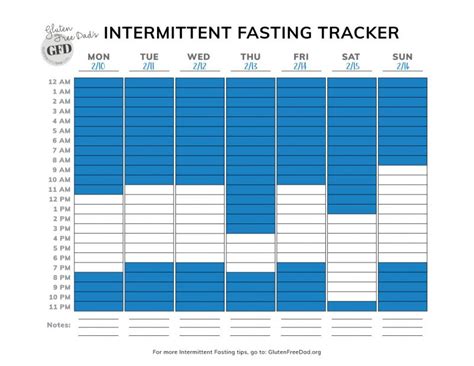 Intermittent Fasting Printable Schedule Free Printable Schedules