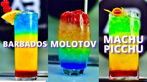 COCTELES COLORIDOS MAS POPULARES 4 BEBIDAS DIFERENTES Mentor Joglan