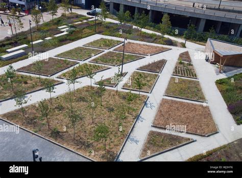 Aerial View Of Inner City Urban Park Stock Photo Alamy