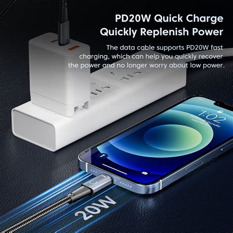 Toocki Kabel Data Type C To Lightning Fast Charging Braided 3A 20W 1M