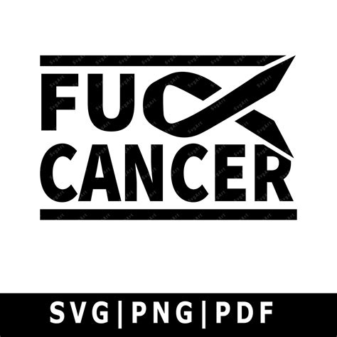 Fuck Cancer SVG PNG PDF Cricut Silhouette Cricut Svg Etsy