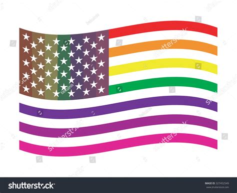 American Flag Rainbow Stock Vector (Royalty Free) 327452549 | Shutterstock