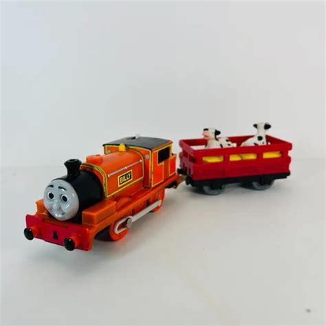 THOMAS & FRIENDS Trackmaster Billy Motorized Train Engine + Cow Farm ...