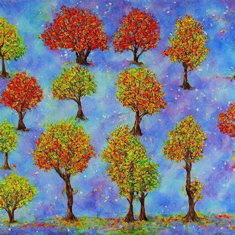 A Beautiful Painting Of One Single Tree Representing Stable Diffusion