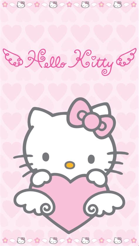 Hello Kitty Iphone 5 Wallpaper I Love It ️ สติกเกอร์ วอลเปเปอร์ น่ารัก