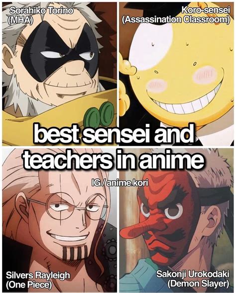 Best Sensei In Anime Anime Amino