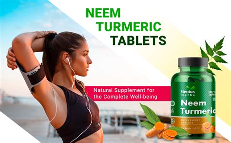 Genius Herbs Neem Turmeric Tablets Mg Best Detox Boosts