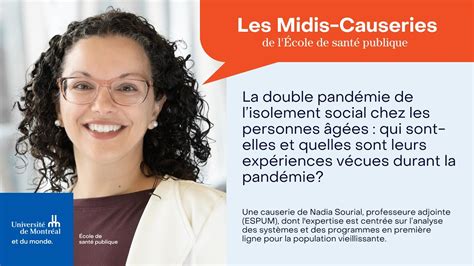 Midi Causerie La double pandémie de lisolement social chez les