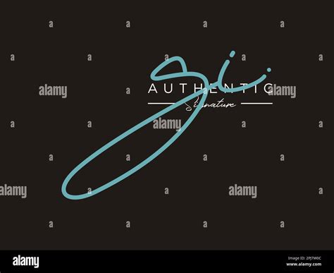 GI Signature Logo Template Vector Stock Vector Image Art Alamy