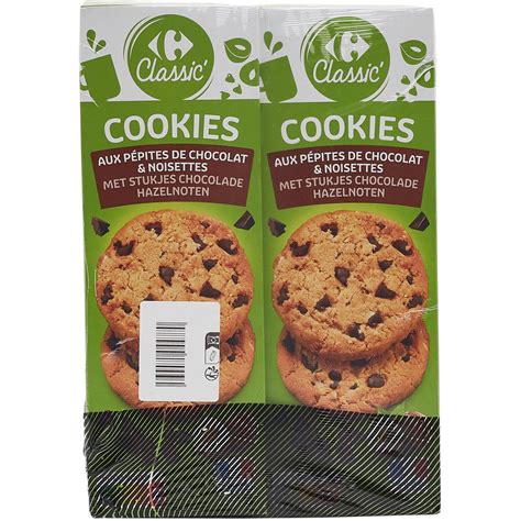 Cookies Chocolait Noisettes Carrefour Classic Les 2 Paquets De 200g à Prix Carrefour