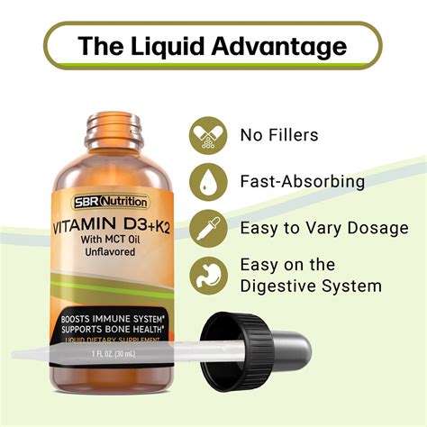 Max Absorption Vitamin D3 K2 Mk 7 Liquid Drops With Mct Etsy